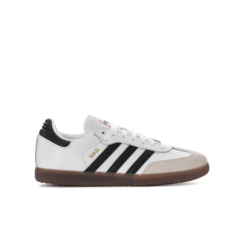 adidas Samba Sneakers - White and Black with Gum Sole