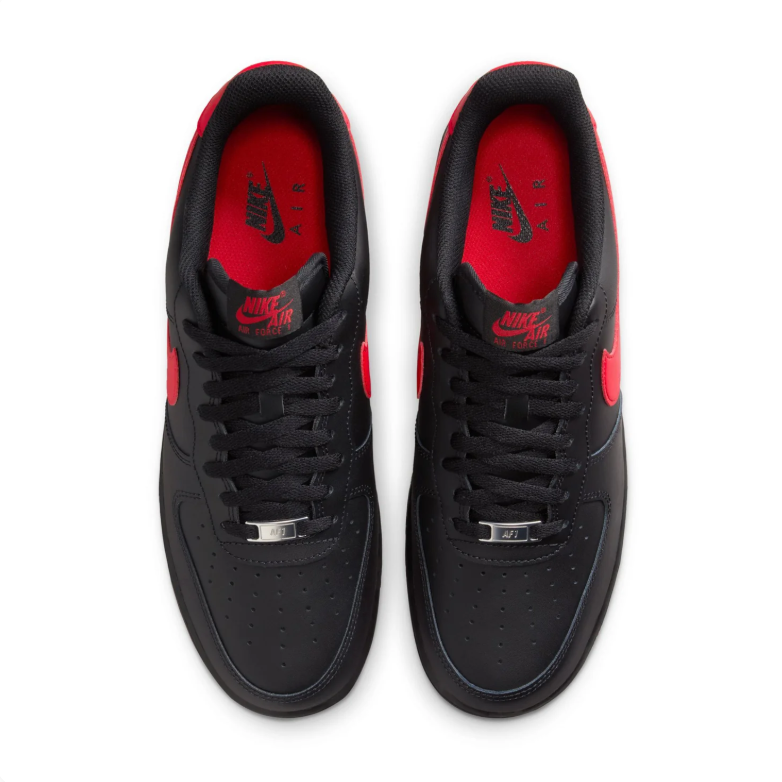 Nike Air Force 1 Low Sneakers - Black and Red