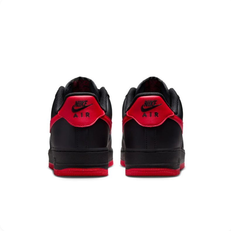 Nike Air Force 1 Low Sneakers - Black and Red