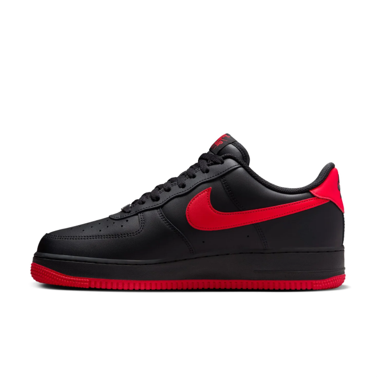 Nike Air Force 1 Low Sneakers - Black and Red