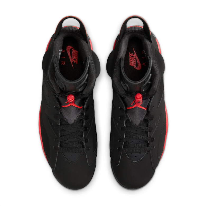 Air Jordan 6 High-Top Sneakers - Black with Red Accents
