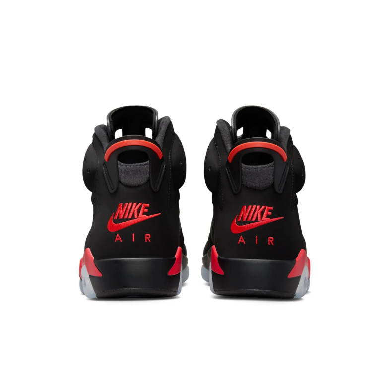 Air Jordan 6 High-Top Sneakers - Black with Red Accents