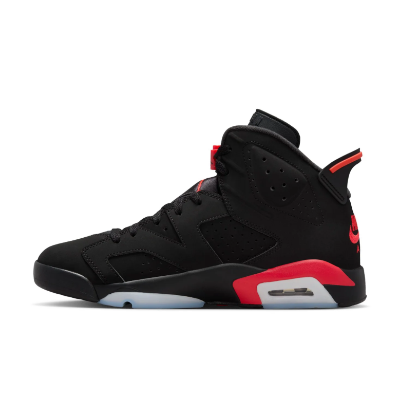 Air Jordan 6 High-Top Sneakers - Black with Red Accents