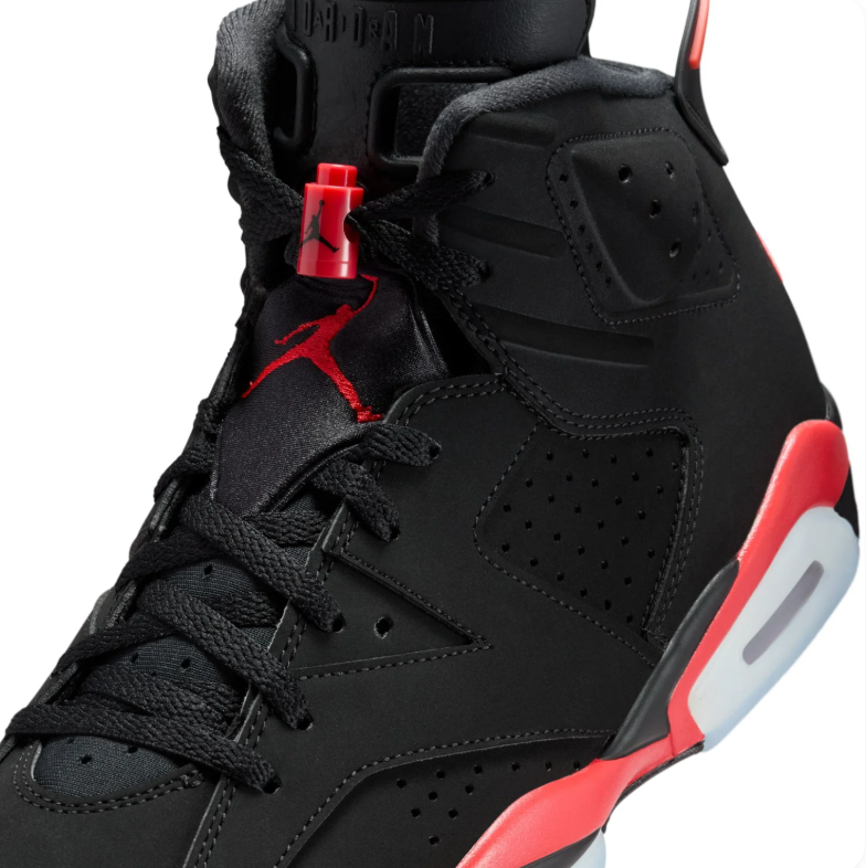 Air Jordan 6 High-Top Sneakers - Black with Red Accents