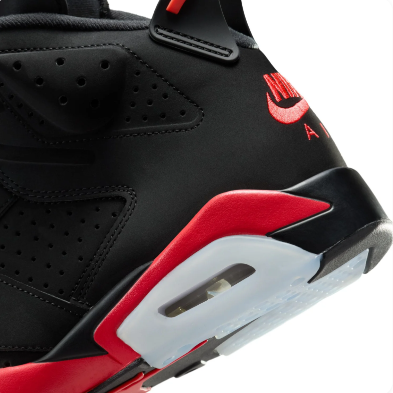 Air Jordan 6 High-Top Sneakers - Black with Red Accents