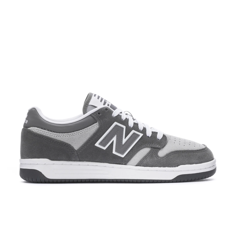 New Balance 480 Low-Top Sneakers - Gray and White