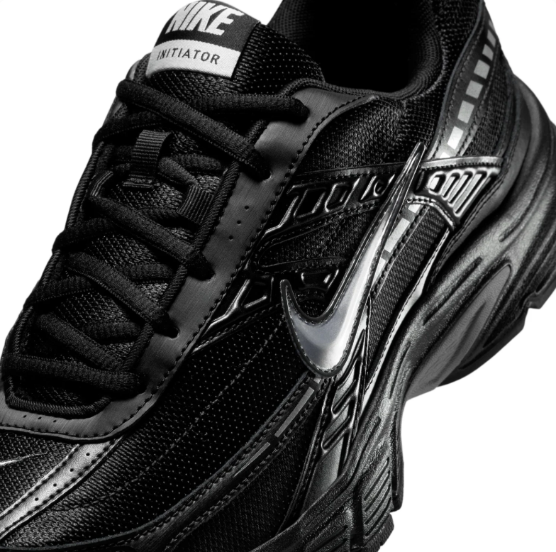 Nike Initiator Sneakers - Black and Metallic Silver