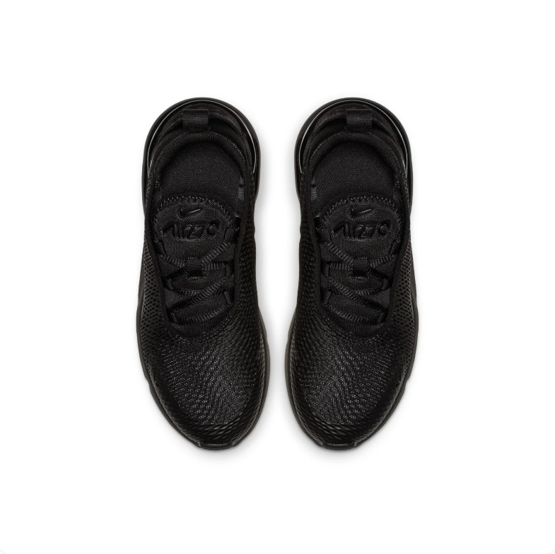 Nike Air Max 270 Sneakers - All Black with Textured Mesh