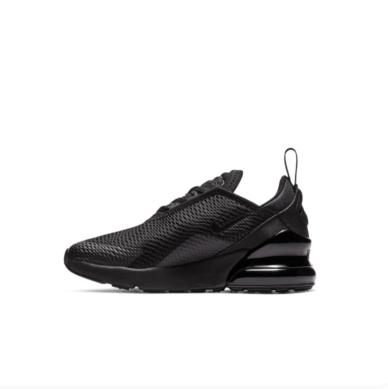 Nike Air Max 270 Sneakers - All Black with Textured Mesh