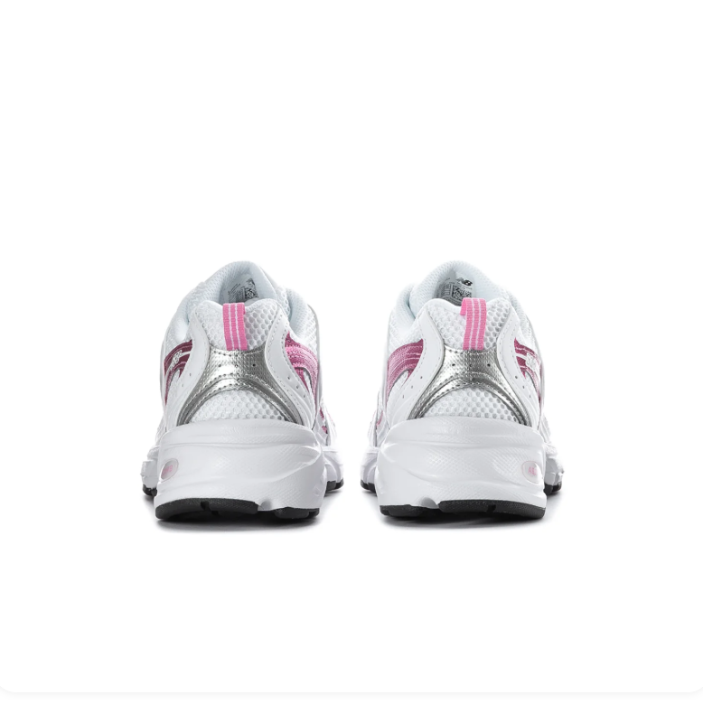 New Balance 530 Sneakers - White and Metallic Pink