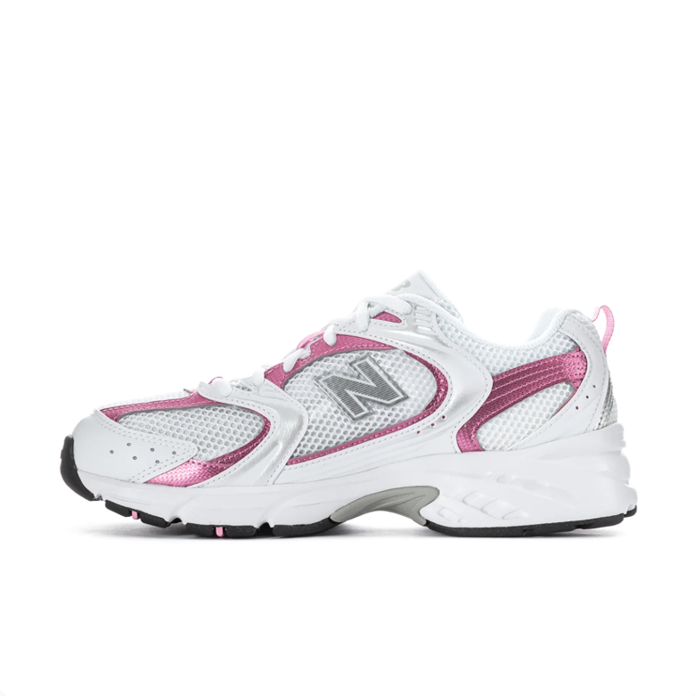 New Balance 530 Sneakers - White and Metallic Pink