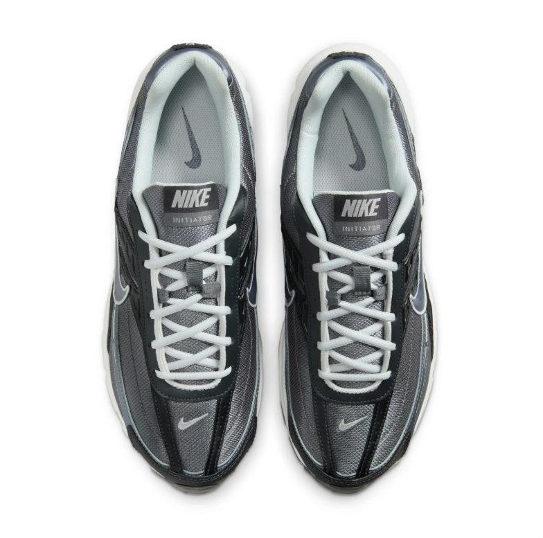 Nike Initiator Sneakers - Charcoal Gray and Black with Silver Details