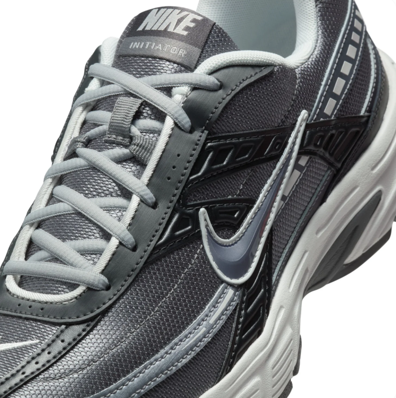 Nike Initiator Sneakers - Charcoal Gray and Black with Silver Details