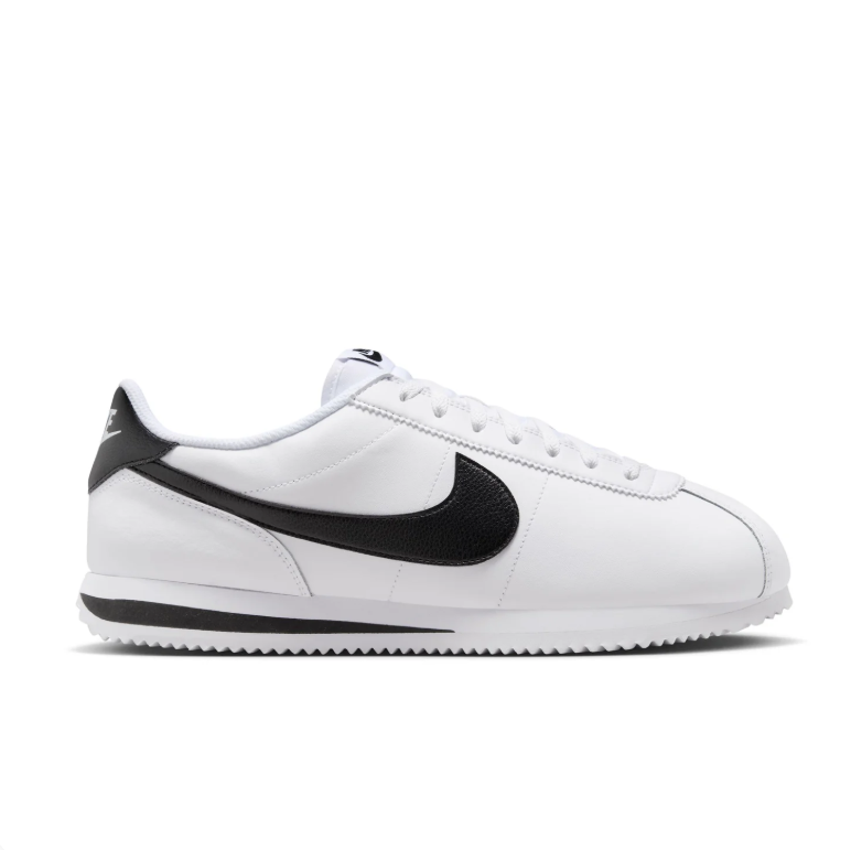 Nike Cortez Sneakers - White with Black Swoosh
