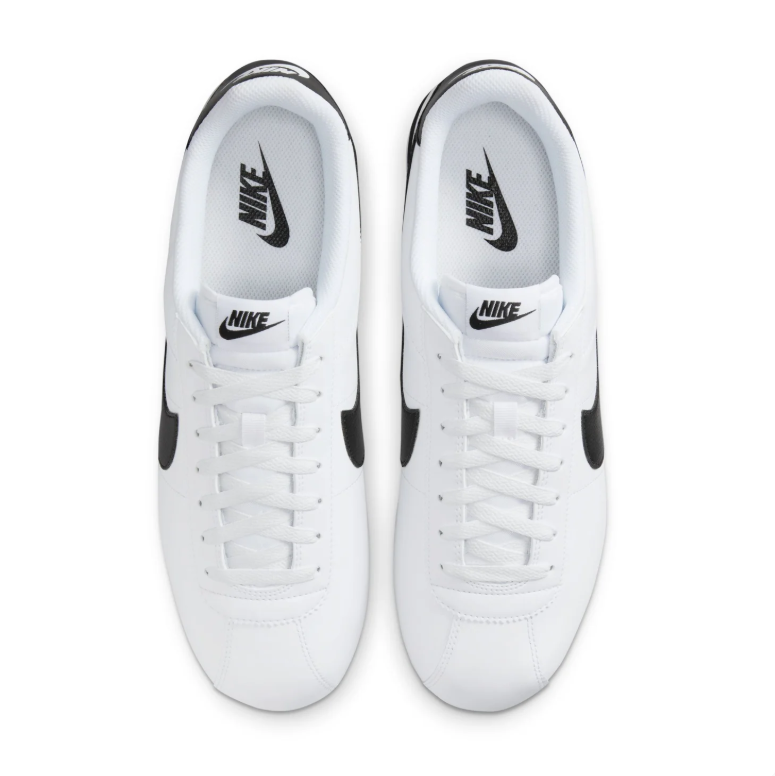Nike Cortez Sneakers - White with Black Swoosh