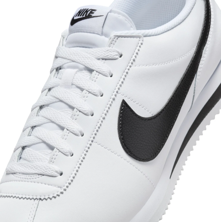 Nike Cortez Sneakers - White with Black Swoosh