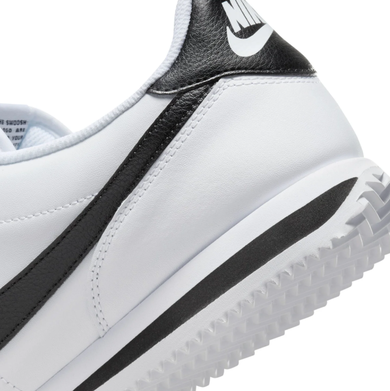 Nike Cortez Sneakers - White with Black Swoosh