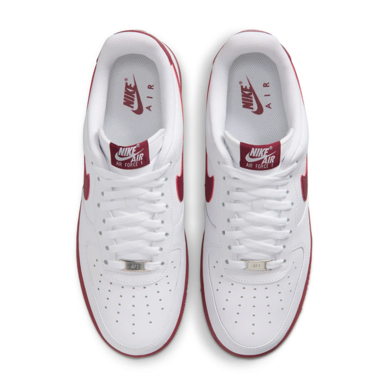 Nike Air Force 1 Sneakers - White and Burgundy