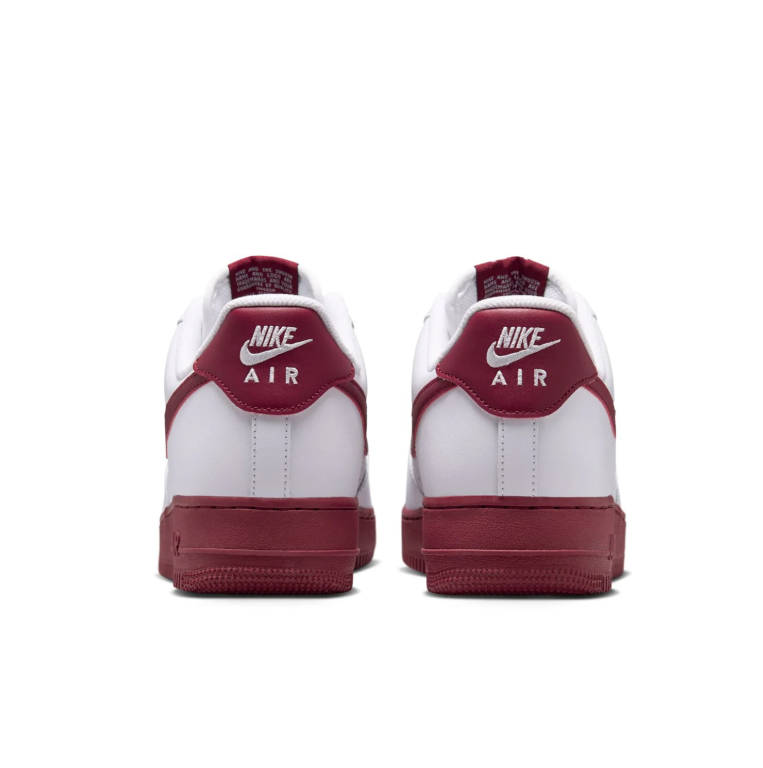 Nike Air Force 1 Sneakers - White and Burgundy