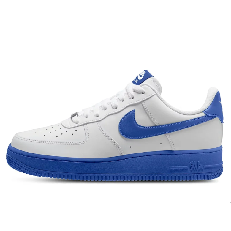 Nike Air Force 1 Sneakers - White and Royal Blue