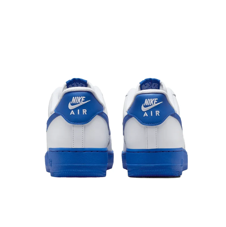 Nike Air Force 1 Sneakers - White and Royal Blue