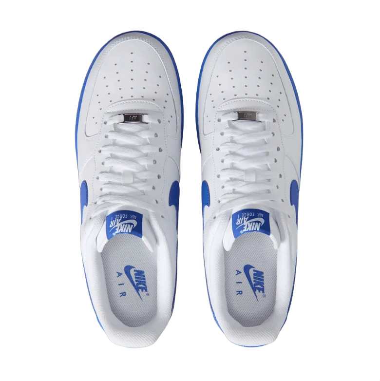 Nike Air Force 1 Sneakers - White and Royal Blue
