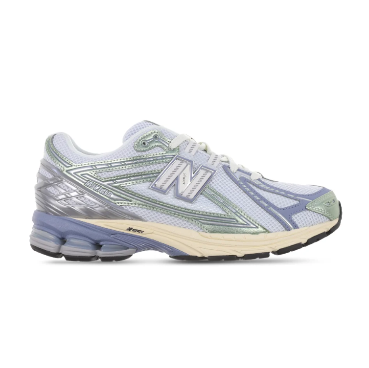 New Balance 1906R Sneakers - Silver, Pale Green and Blue with Cream Midsole