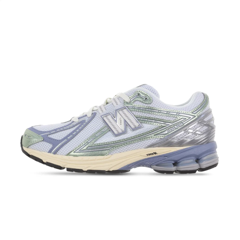 New Balance 1906R Sneakers - Silver, Pale Green and Blue with Cream Midsole