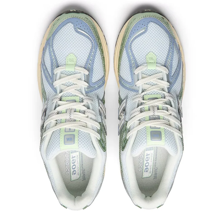 New Balance 1906R Sneakers - Silver, Pale Green and Blue with Cream Midsole