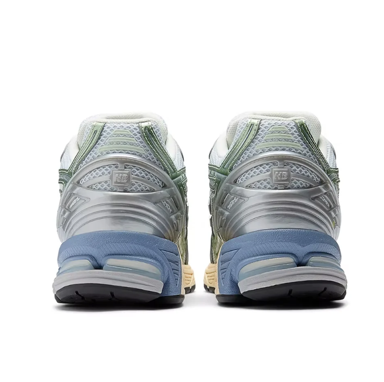 New Balance 1906R Sneakers - Silver, Pale Green and Blue with Cream Midsole