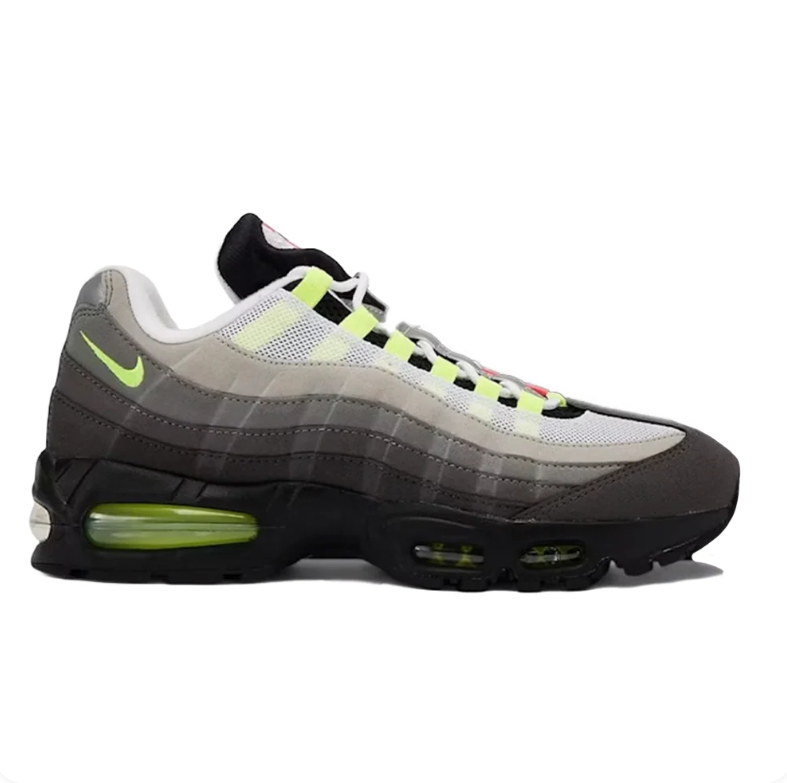 Nike Air Max 95 Sneakers - Gray and Black with Multicolor Accents
