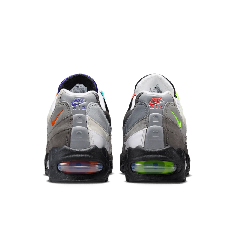 Nike Air Max 95 Sneakers - Gray and Black with Multicolor Accents