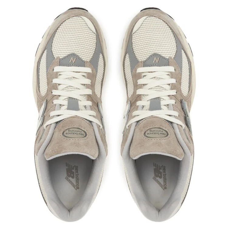 New Balance 2002R Sneakers - Taupe and Cream with Gray Details