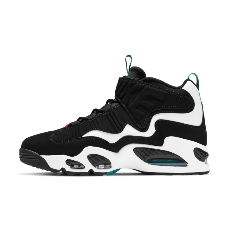 Nike Air Griffey Max 1 Sneakers - Black and White with Green Accents