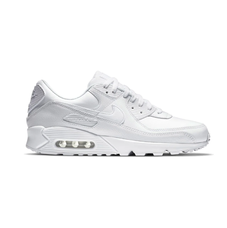 Nike Air Max 90 Sneakers - All White with Tonal Details