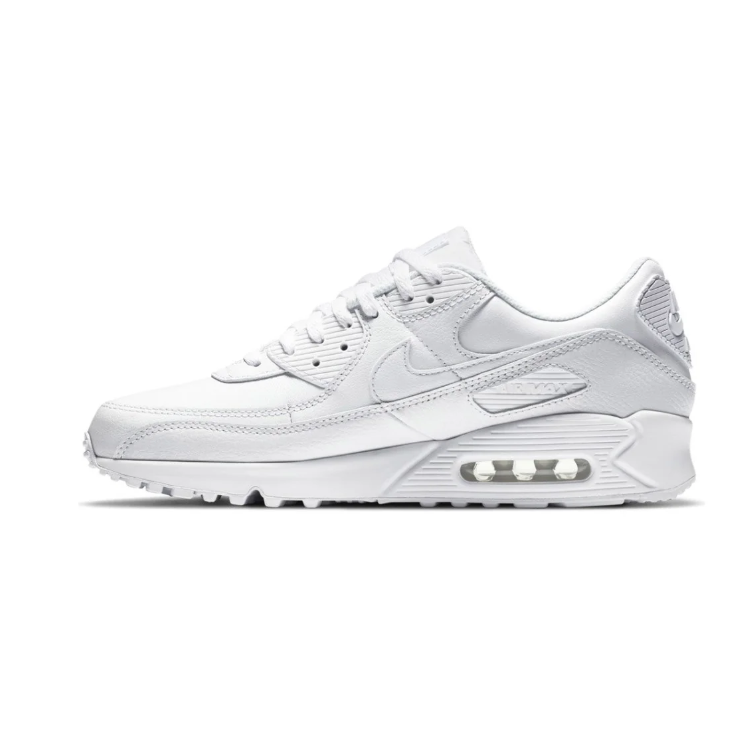 Nike Air Max 90 Sneakers - All White with Tonal Details