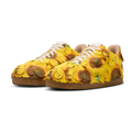 Sunflower Low-Top Sneakers - Yellow Floral Appliqués with Brown Sole